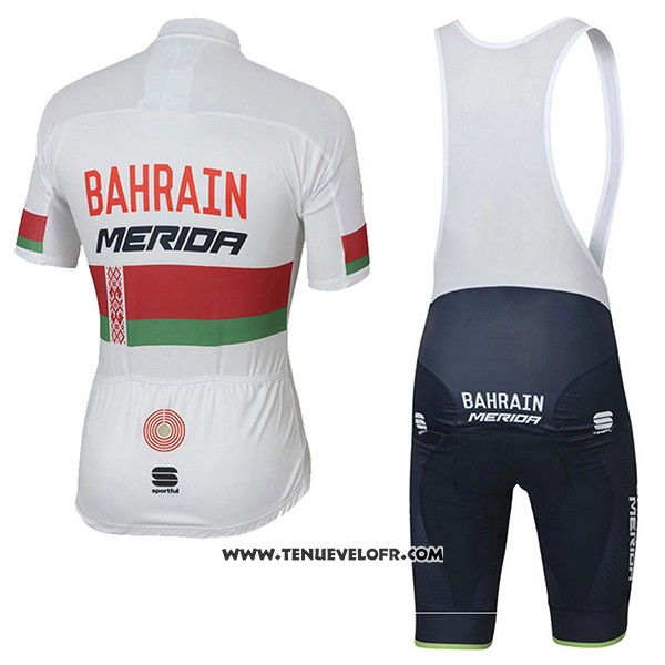 2017 Maillot Ciclismo Bahrain Merida Champion Bielorusso Manches Courtes et Cuissard